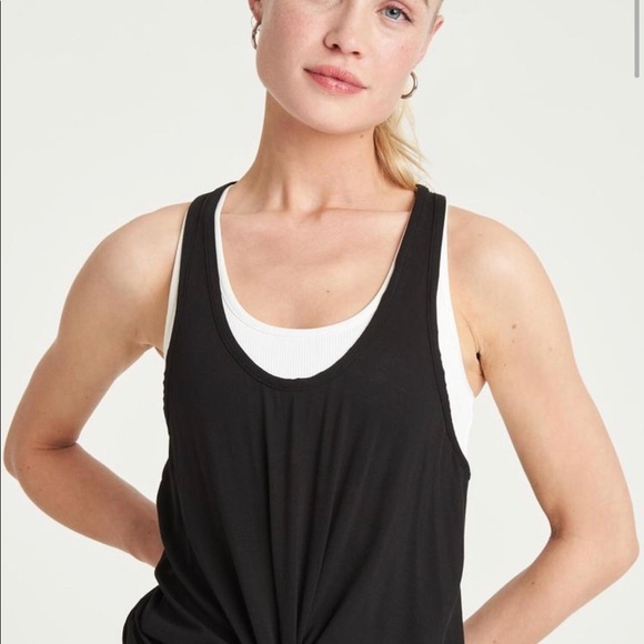 $85 Bandier All Access NYC Black Duet Tank Top in XS - Luxury Athleisure Top - Picture 4 of 15